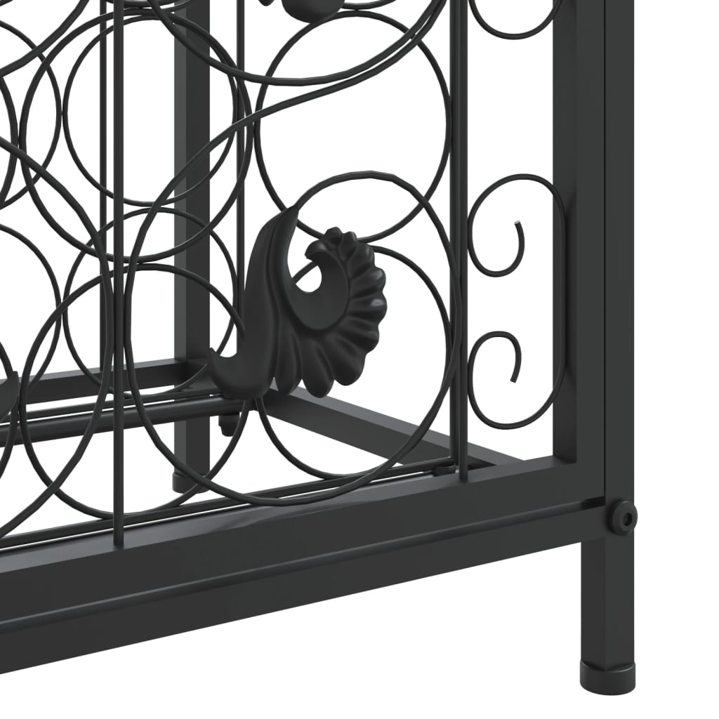vinreol til 73 flasker 45x36x200 cm smedejern sort