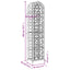 vinreol til 73 flasker 45x36x200 cm smedejern sort