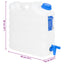 vanddunk med tappehane 15 l plast transparent
