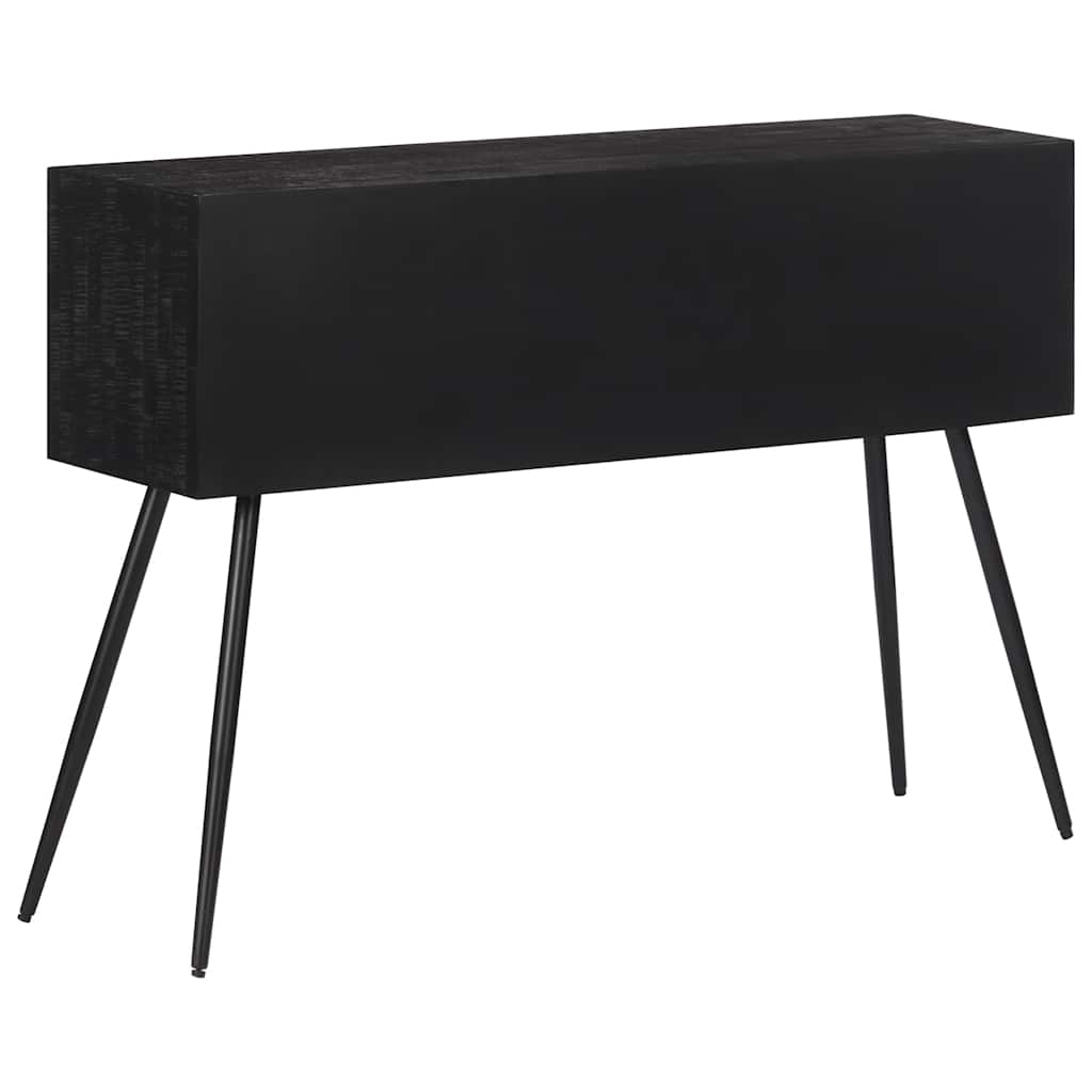 konsolbord med skuffer 116x30x76 cm massivt genbrugsteak