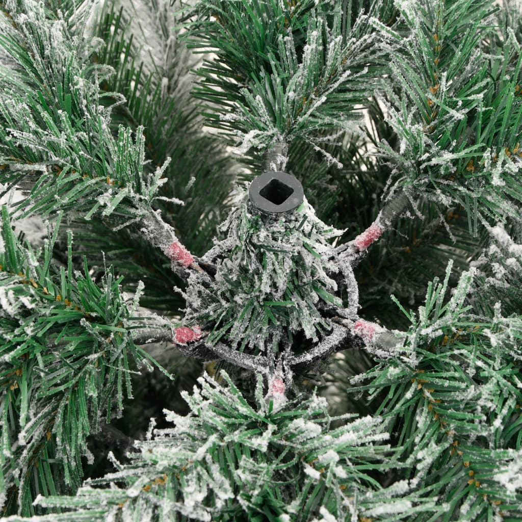 kunstigt juletræ med sne 120 cm hængslet