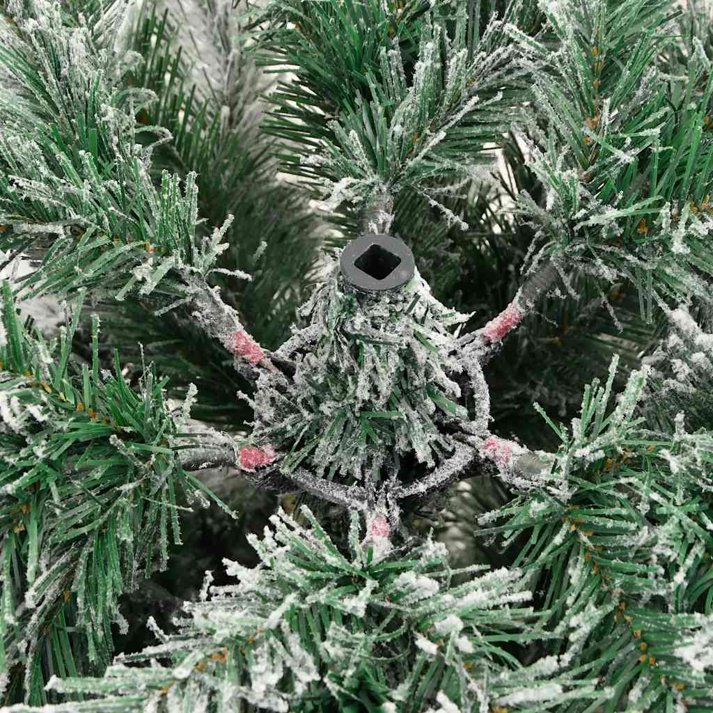 kunstigt juletræ med sne 150 cm hængslet