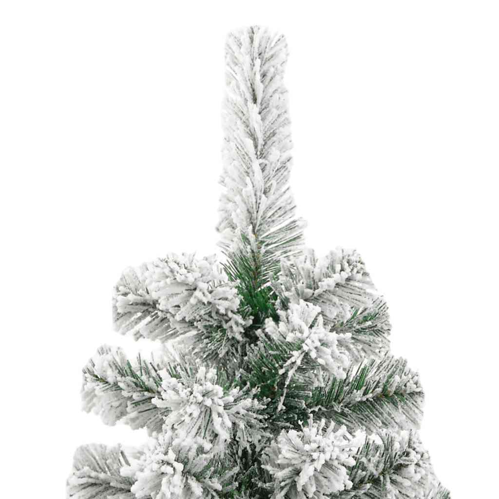 kunstigt juletræ med sne 180 cm hængslet