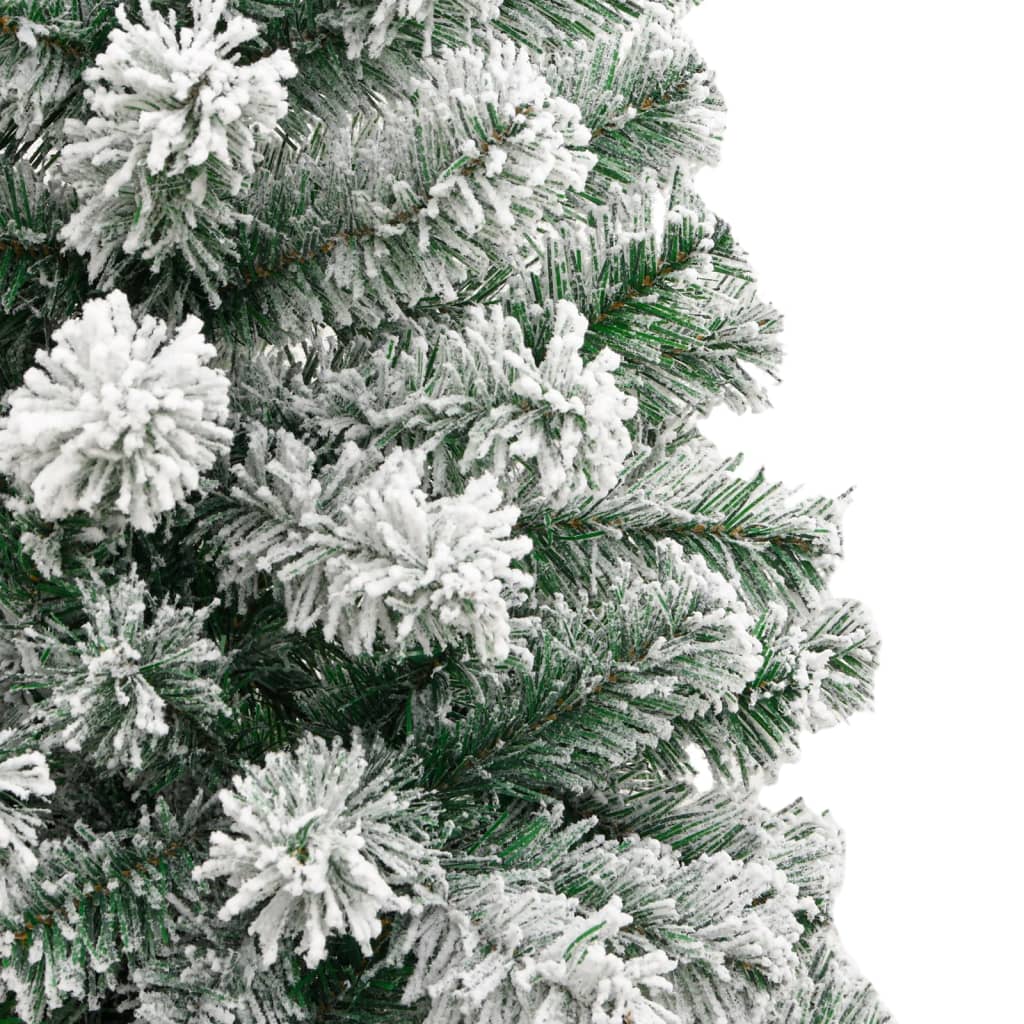 kunstigt juletræ med sne 180 cm hængslet