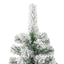 kunstigt juletræ med sne 210 cm hængslet