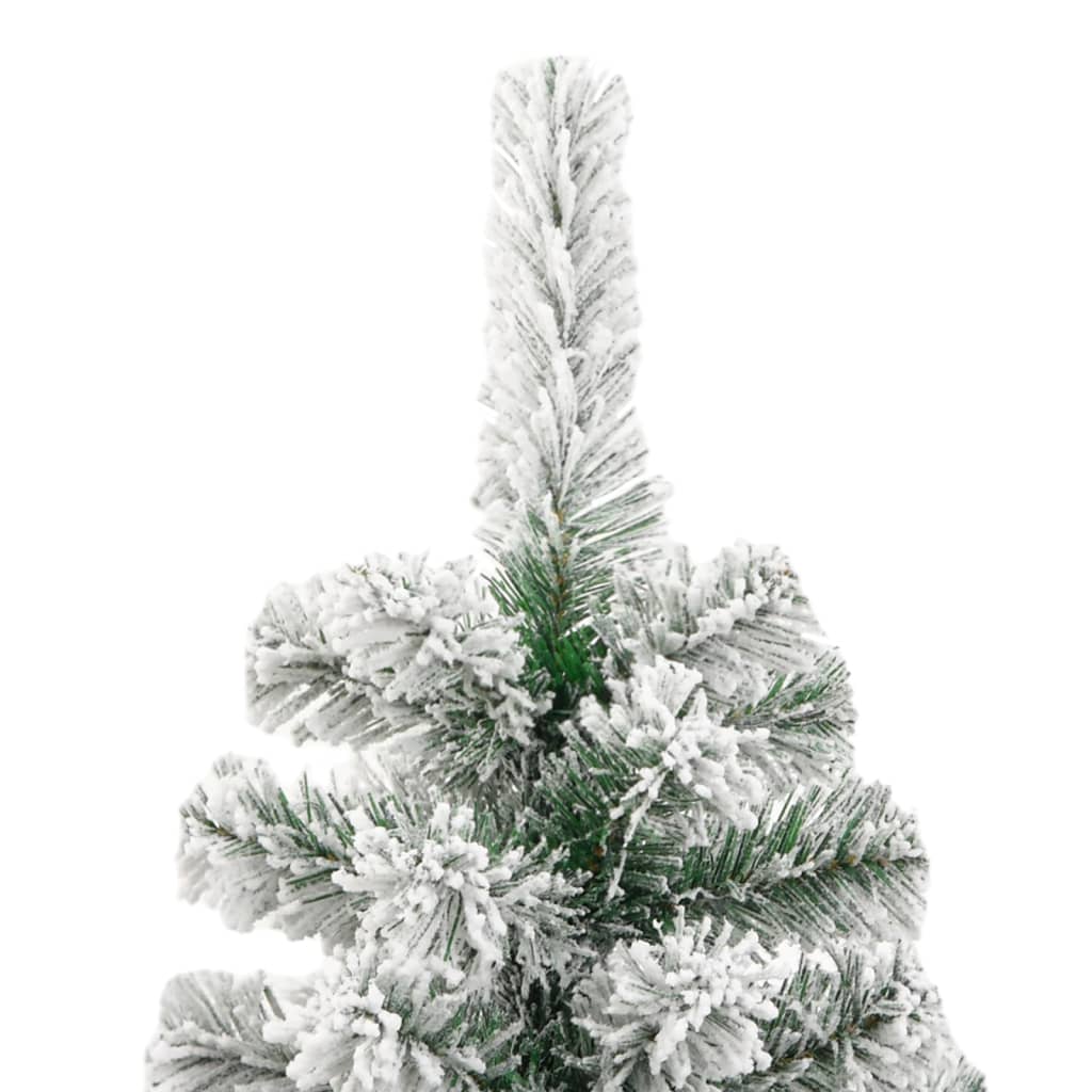 kunstigt juletræ med sne 210 cm hængslet