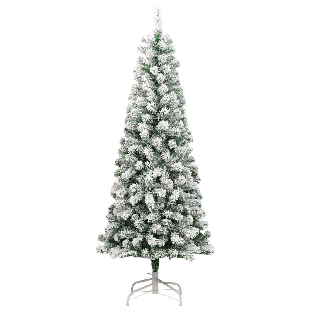 kunstigt juletræ med sne 240 cm hængslet