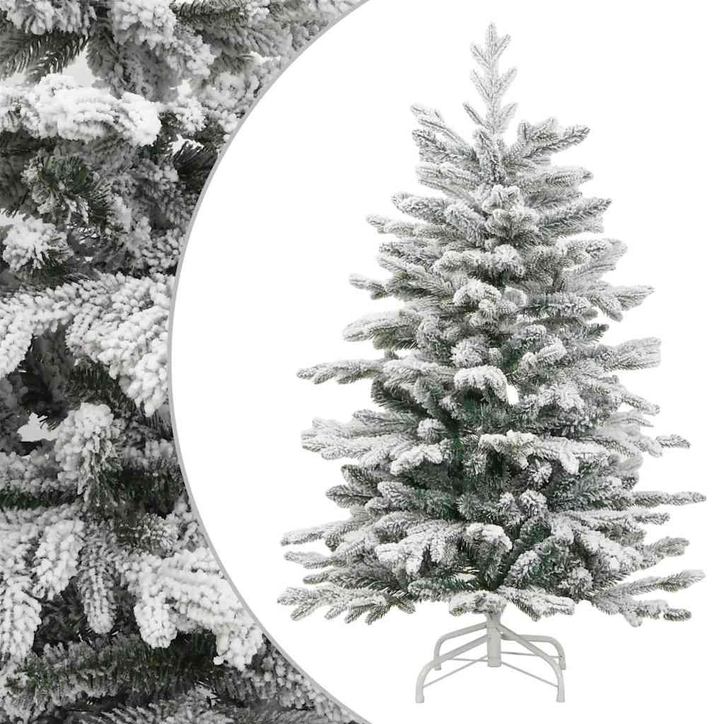 kunstigt juletræ med sne 180 cm hængslet