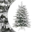 kunstigt juletræ med sne 210 cm hængslet