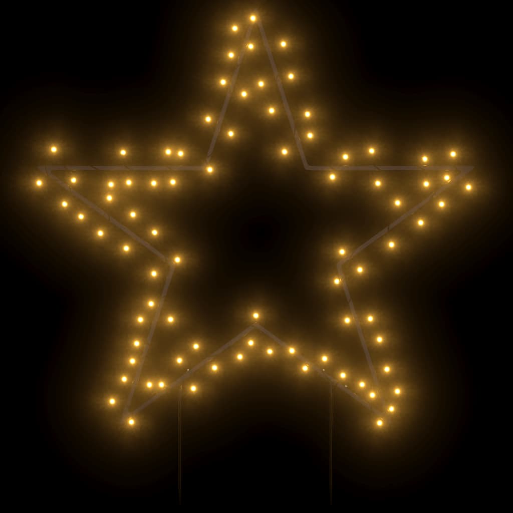 julestjerne med jordspyd 80 LED'er 60 cm