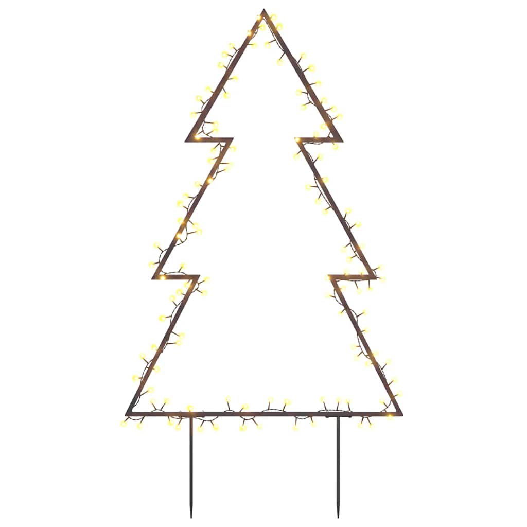 juledekoration med jordspyd juletræsfigur 115 LED'er 90 cm