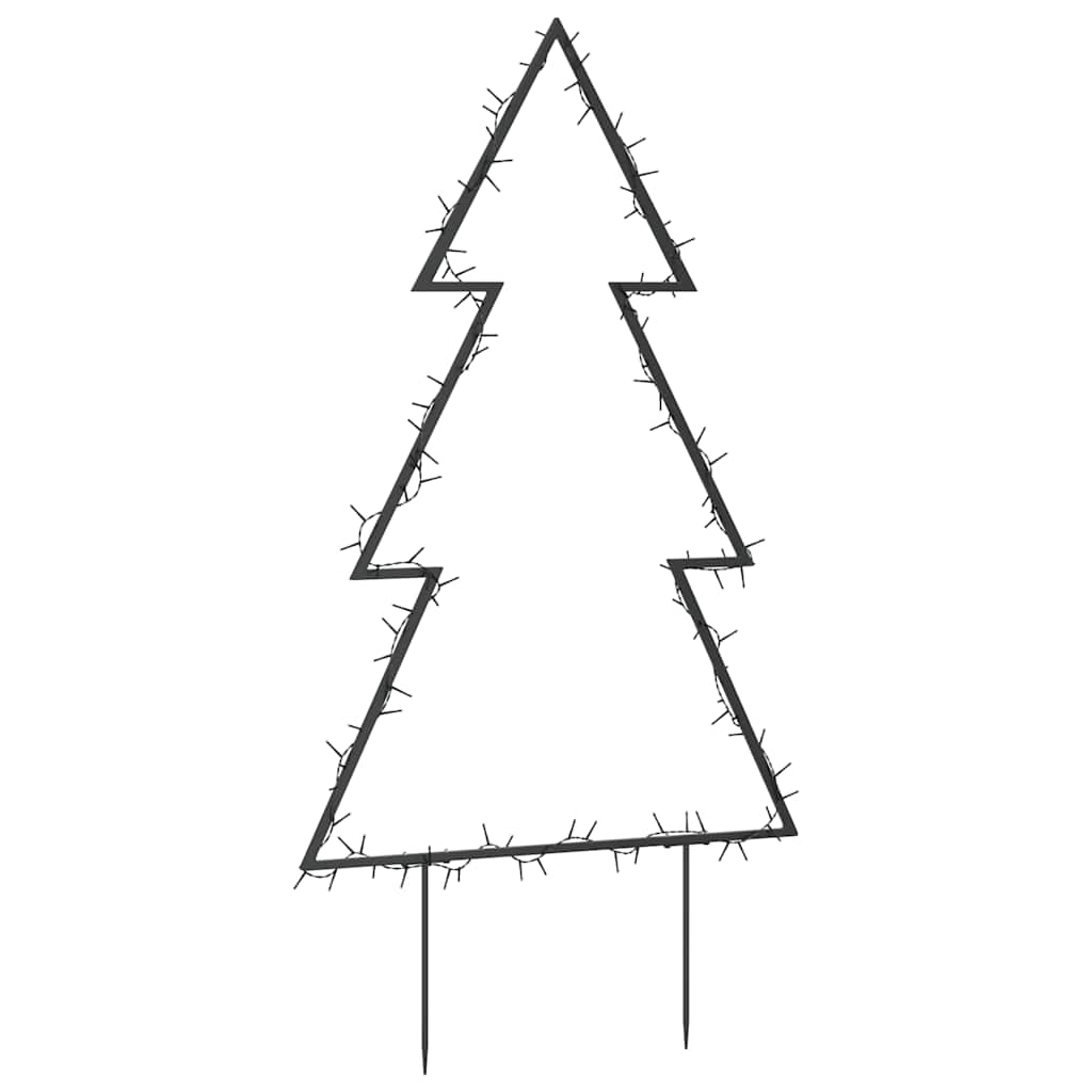 juledekoration med jordspyd juletræsfigur 115 LED'er 90 cm