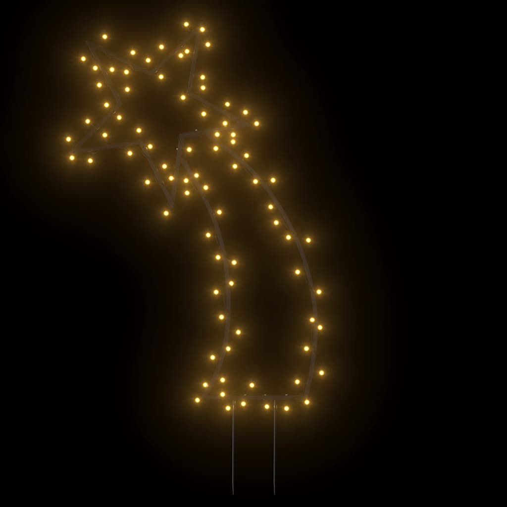 stjerneskud med jordspyd 80 LED'er 62 cm