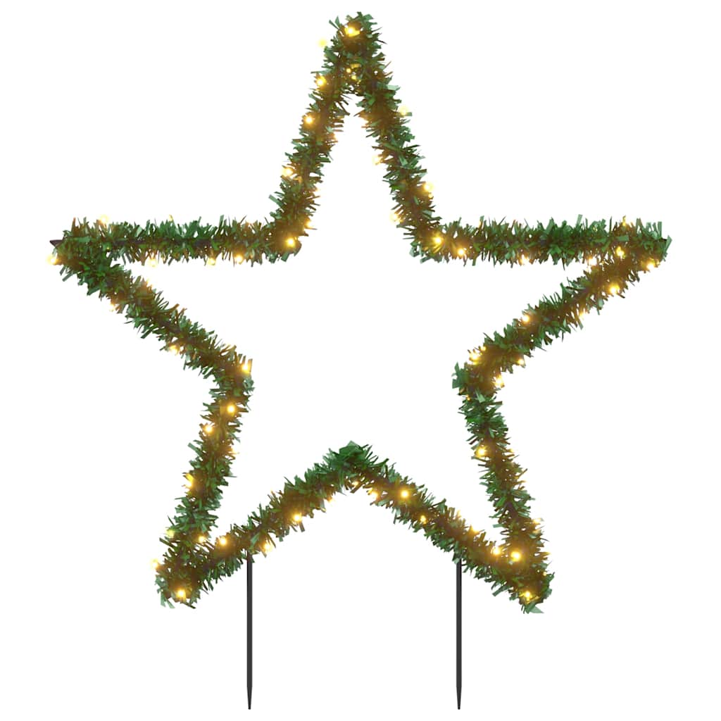 julestjerne med jordspyd 80 LED'er 60 cm