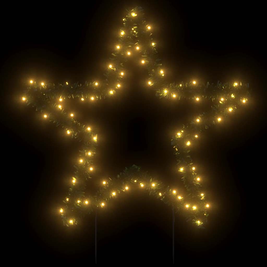 julestjerne med jordspyd 80 LED'er 60 cm