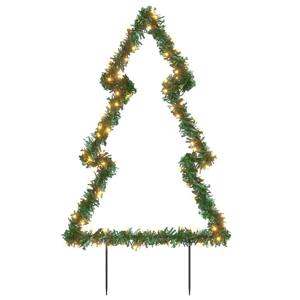 juledekoration med jordspyd juletræsfigur 115 LED'er 90 cm