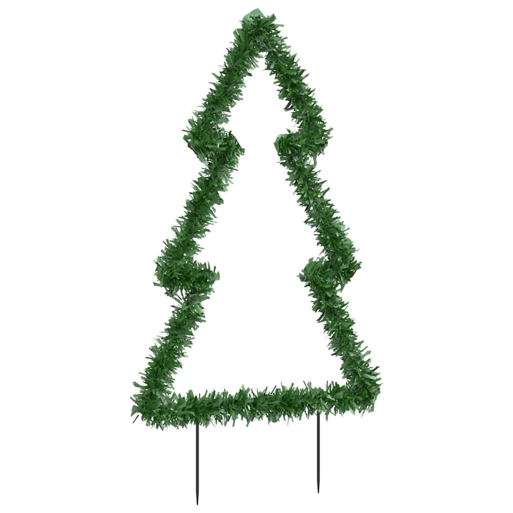 juledekoration med jordspyd juletræsfigur 80 LED'er 60 cm