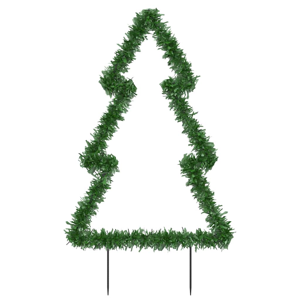 juledekoration med jordspyd juletræsfigur 80 LED'er 60 cm