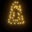 juledekoration med jordspyd juletræsform 3 stk. 50 LED'er 30 cm