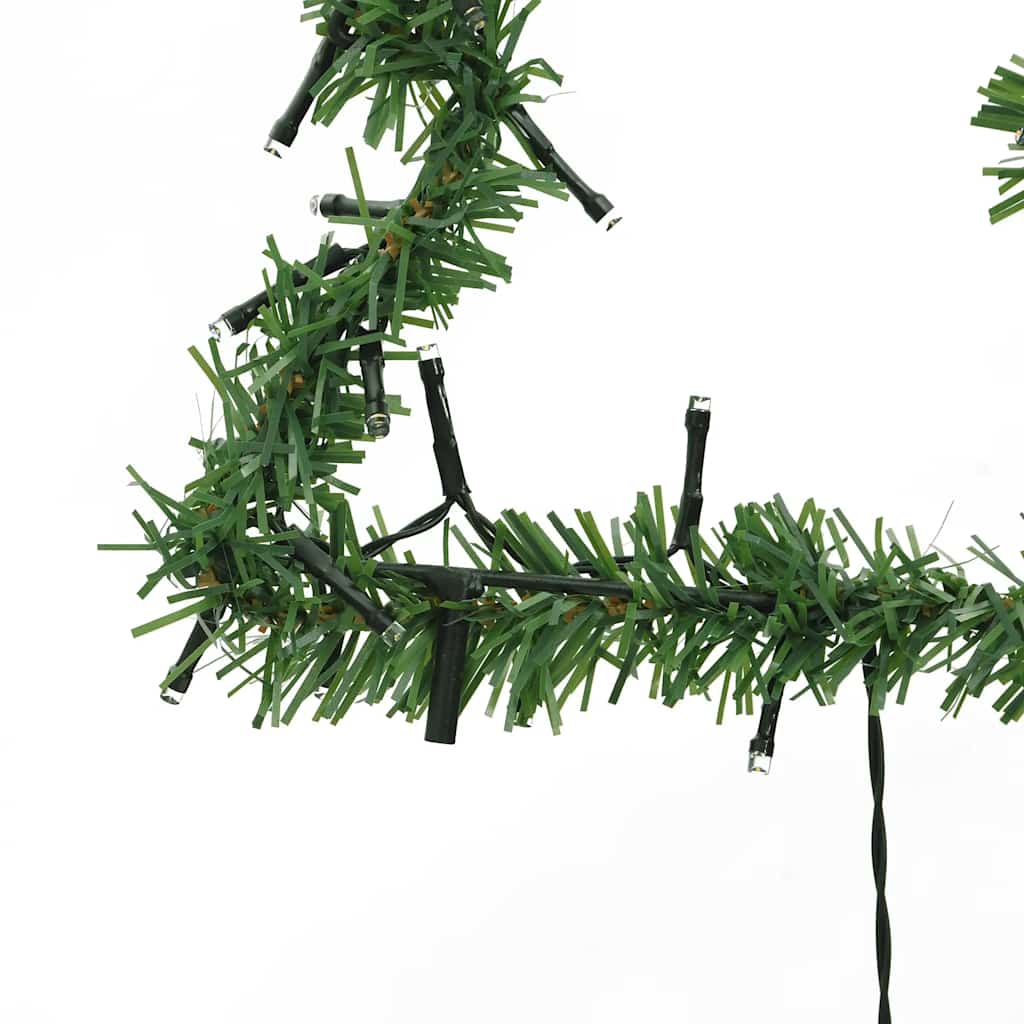 juledekoration med jordspyd juletræsform 3 stk. 50 LED'er 30 cm