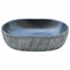 håndvask til bordplade 47x33x13 cm oval keramik sort og grå