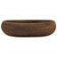 håndvask til bordplade 59x40x15 cm oval keramik brun