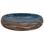 håndvask til bordplade 59x40x15 cm oval keramik brun og blå