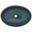 håndvask til bordplade 59x40x15 cm oval keramik brun og blå