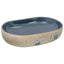 håndvask til bordplade 59x40x14 cm oval keramik sand og blå