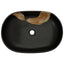 håndvask til bordplade 59x40x14 cm oval keramik sort