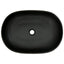 håndvask til bordplade 59x40x15 cm oval keramik grå og sort