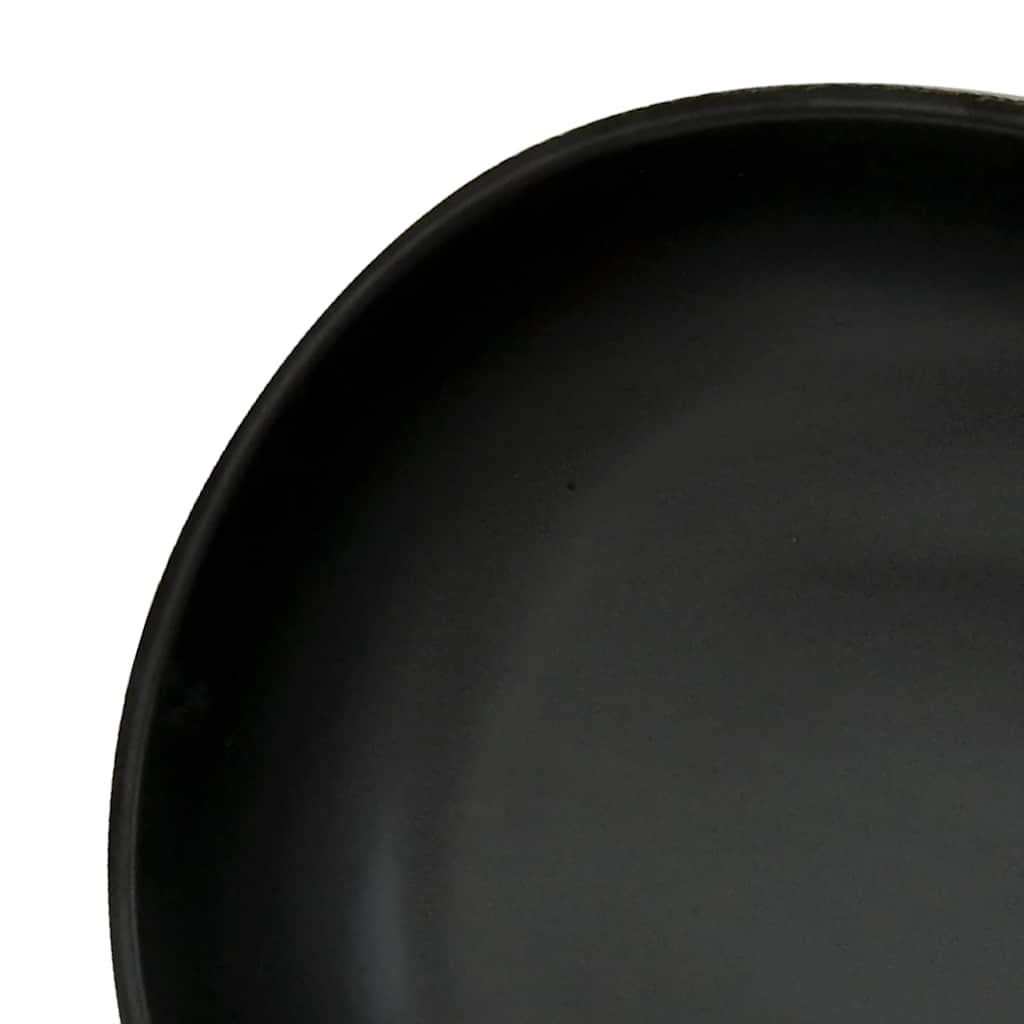 håndvask til bordplade 59x40x14 cm oval keramik sort og blå