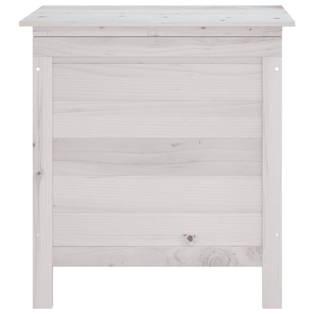opbevaringsboks til haven 50x49x56,5 cm massivt grantræ hvid