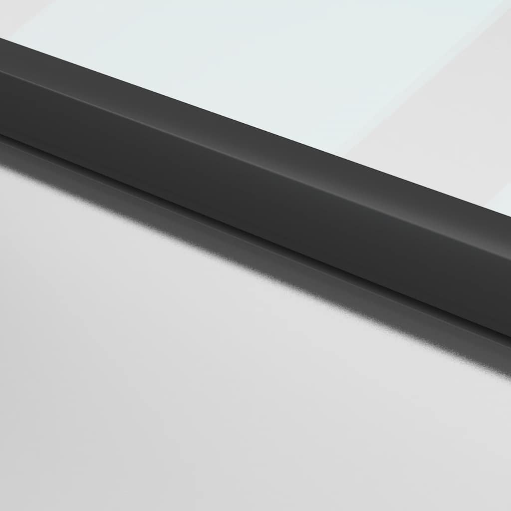 dør 83x201,5 cm hærdet glas og aluminium sort