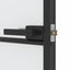 dør 83x201,5 cm hærdet glas og aluminium sort