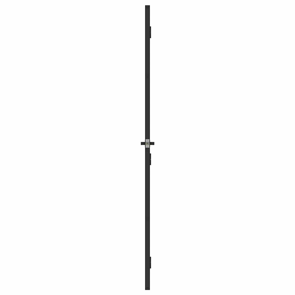 dør 93x201,5 cm hærdet glas og aluminium sort