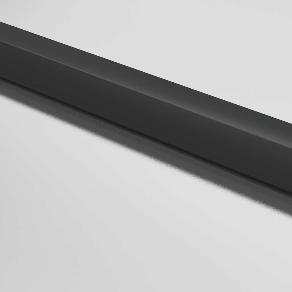 dør 93x201,5 cm hærdet glas og aluminium sort