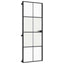 dør 76x201,5 cm hærdet glas og aluminium sort