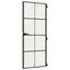 dør 83x201,5 cm hærdet glas og aluminium sort