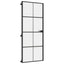 dør 83x201,5 cm hærdet glas og aluminium sort