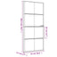 dør 93x201,5 cm hærdet glas og aluminium sort