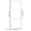 skydedør 90x205 cm hærdet glas og aluminium sort