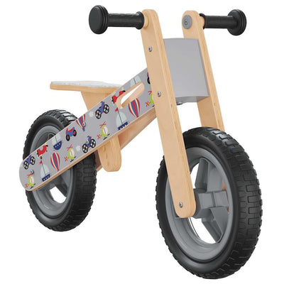 løbecykel til børn print grå