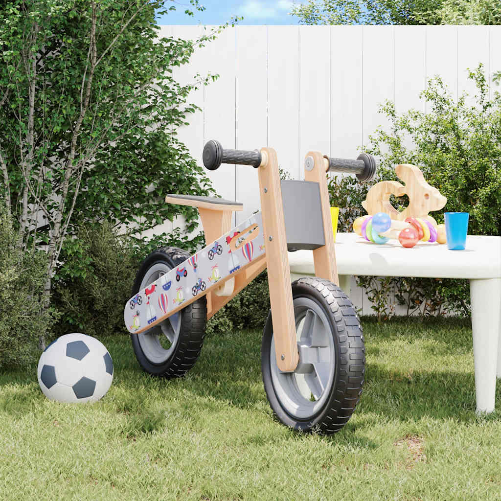 løbecykel til børn print grå billede