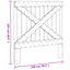 sengegavl 100x104 cm massivt fyrretræ