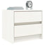 sengebord 40x31x35,5 cm massivt fyrretræ hvid
