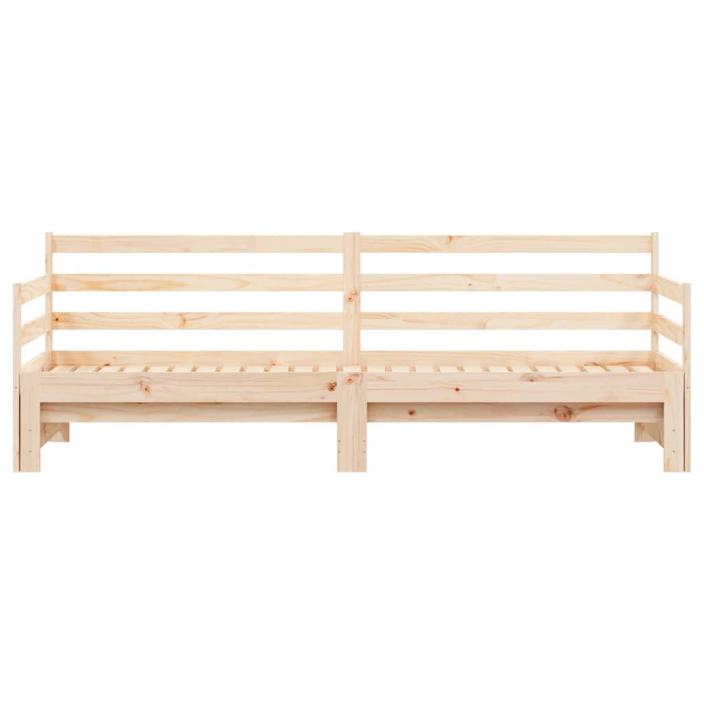 daybed med udtræk 80x200 cm massivt fyrretræ