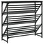 skostativ 90x30x85 cm konstrueret træ sort