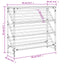 skoreol 90x30x85 cm konstrueret træ sonoma-eg