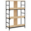 bogreol 78,5x33x117,5 cm konstrueret træ sonoma-eg